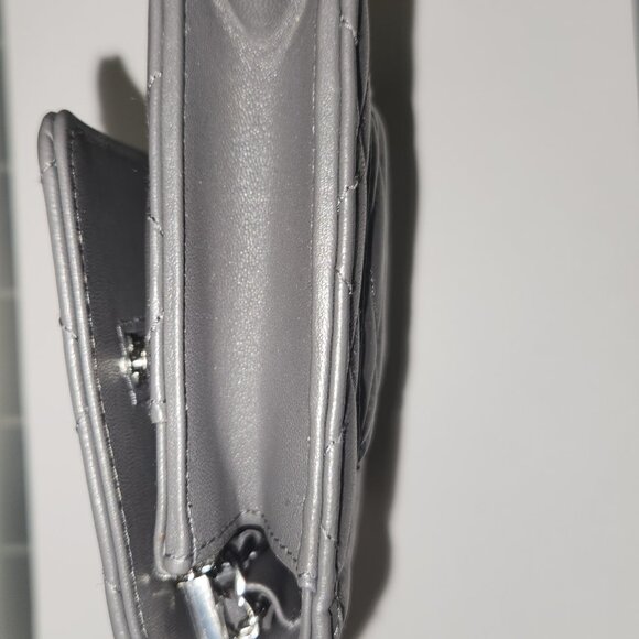 Chanel Caviar Quilted Boy Wallet On Chain WOC Grey - Picture 4 of 11